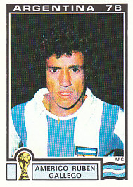 Americo Ruben Gallego WC 1978 Argentina samolepka Panini World Cup Story #100
